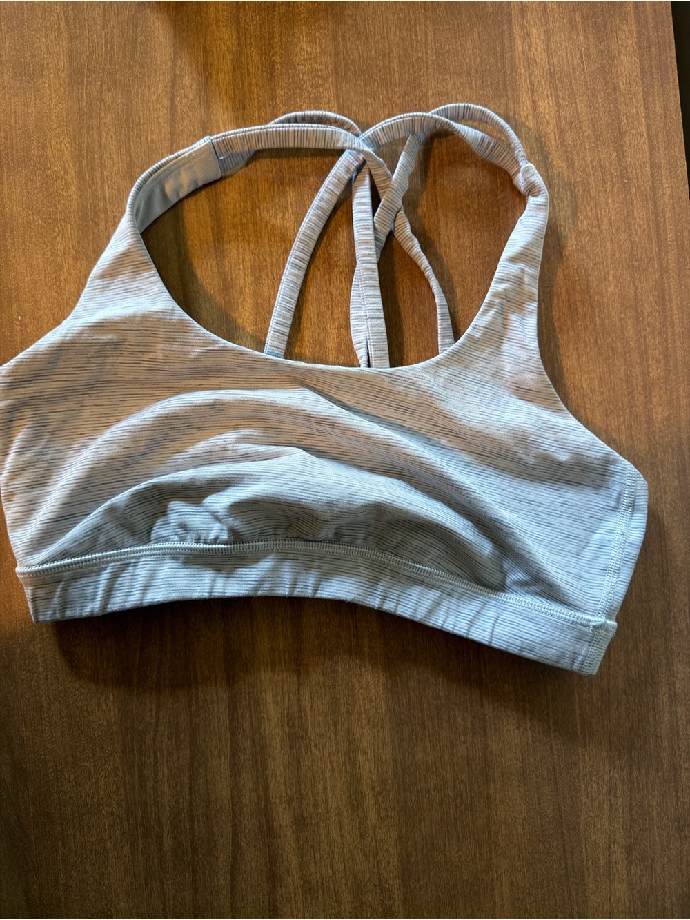 lululemon Light Gray Strappy Sports Bra size 8